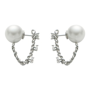 [新品]RSNY珍珠软链耳环时尚诠释优雅风情潮流欧美时尚银耳针耳钉