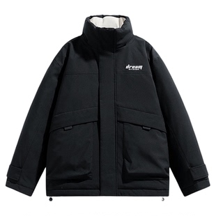 【敖瑞鹏代言】捷尼拉莫新款冬男女同款时尚百搭情侣羽绒服外套M