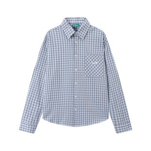 江南先生NewJNXS复古英伦风红色格纹珠片绣衬衫春秋时尚休闲衬衣