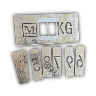 定制活动组合数字母卡槽镂空喷印字模板铁皮可弯曲空心字喷漆模具