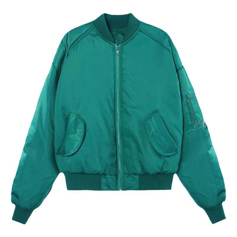 孙娜恩明星同款棉服女飞行员夹克