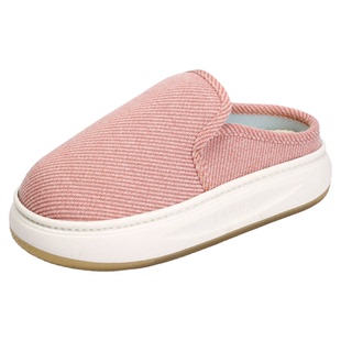 夏季新款男女款居家外穿亚麻包头拖鞋防滑吸汗增高厚底休闲布拖鞋