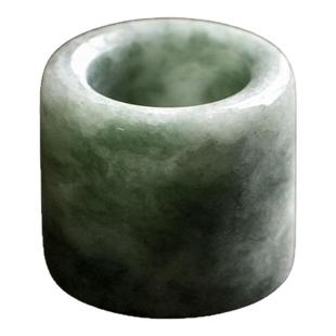 觅白玉石扳指盖置工夫茶具配件茶道文玩天然翠玉茶壶盖碗搁架复古