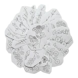 新中式马甲刺绣水溶样纸带胶毛衣手工刺绣花diy材料背胶水溶视频