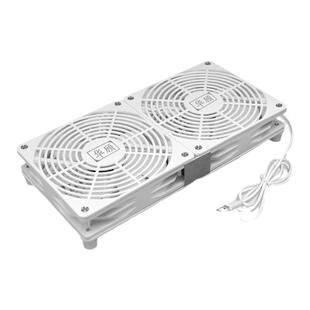 华顾路由器散热风扇5V静音支架 usb风扇散热器开关底座承托架光猫