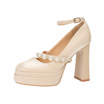 主婚纱神器小个子10cm超高跟双层防水台法式婚鞋禾秀婚纱两穿女鞋