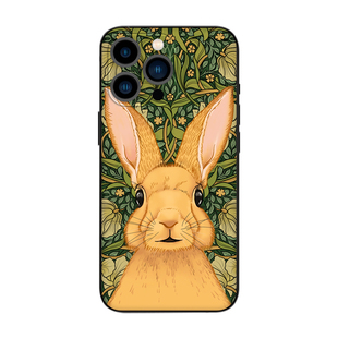 高端原创适用苹果17promax手机壳 轻奢皮纹生肖兔华为p70pro 萌萌兔iphone16promax 新年兔手机壳浮雕全包壳