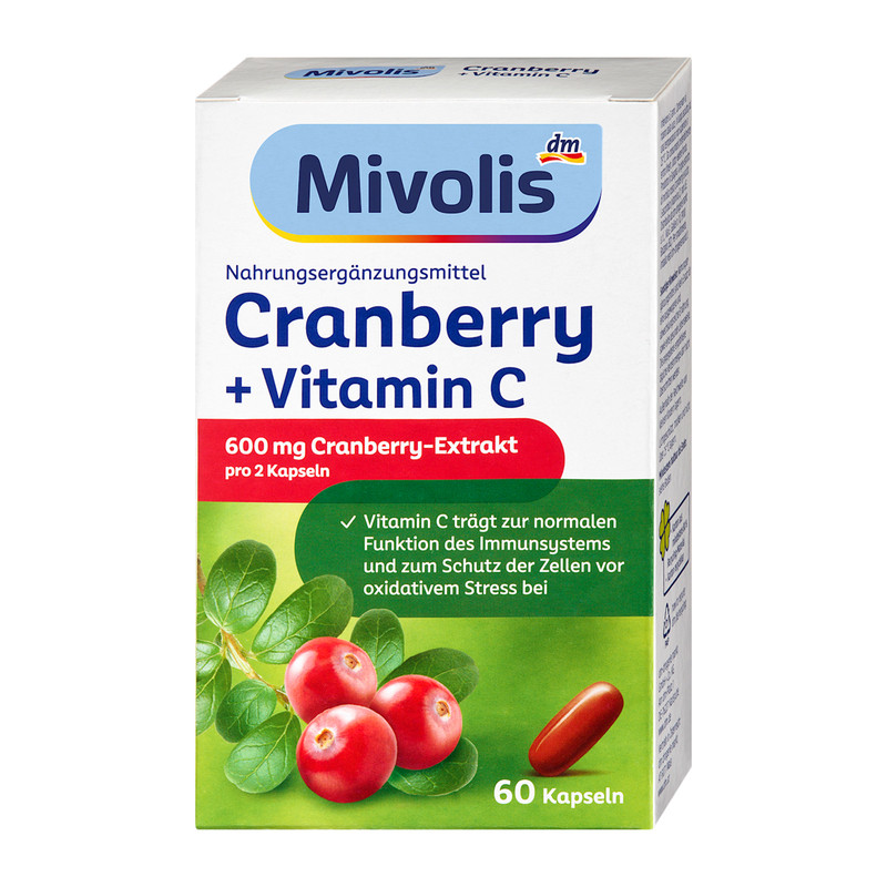 Mivolis蔓越莓600mg维生素C胶囊