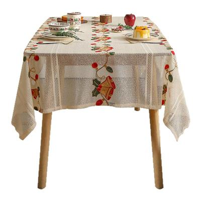 桌布2025新款轻奢高级感法式蕾丝桌布长方形复古风氛围感餐桌装饰