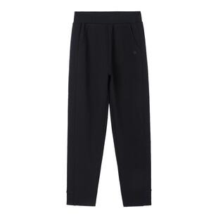 全棉时代女男士针织加绒卫裤纯棉加厚长裤直筒束脚裤女士保暖254