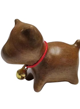 檀木小摆件可爱卡通桌面