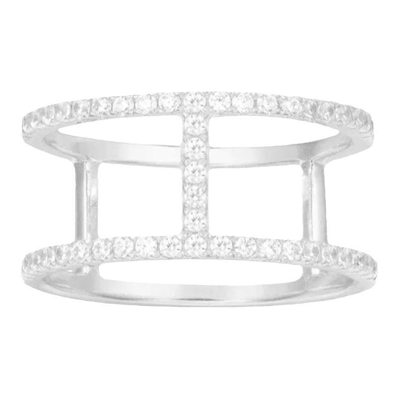 apm monaco 双圈镶石戒指 女款金色送女友生日礼物