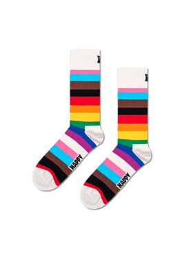 【春夏款】Happy Socks潮牌多巴胺彩虹袜子条纹经典中筒袜女