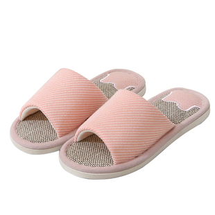 情侣亚麻拖鞋厚底男女秋四季家用情侣室内静音棉麻布地板居家凉拖