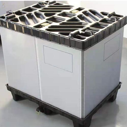 pp围板箱吹塑天地盖川字脚汽车物流折叠周转箱塑料蜂窝板围板箱
