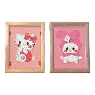 油画棒画框diy爱心小相框摆台蜡笔重彩专用生日礼物成品装裱挂墙