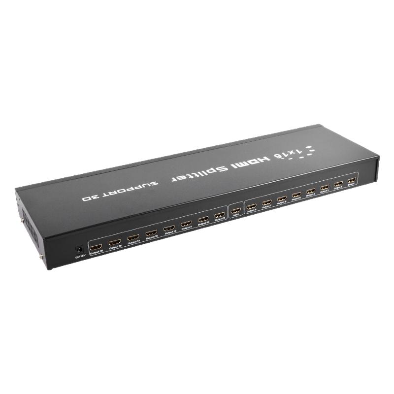 HDMI分配器1进16出电视分屏器电脑视频分线器一拖十六高清1080P