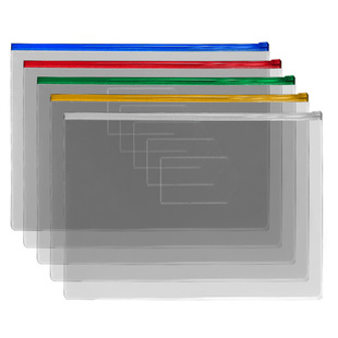 文件袋透明A4防水拉链袋学生试卷资料袋幼儿园作品袋展示拉边批发加厚档案袋a4收纳文具袋学生用简约办公用品