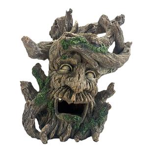 鱼缸造景创意小摆件装饰树人水族箱树脂木桩躲避洞鱼虾繁殖躲避屋