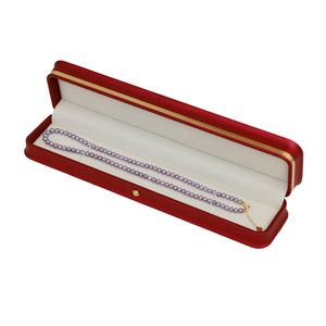 梵尼森天然紫色小米珍珠项链女2025新款爆款轻奢小众akoya强光