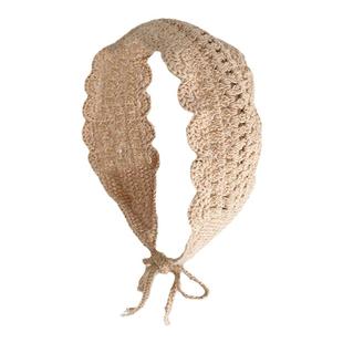 纯色手工针织发带女春秋百搭儿童发箍甜美可爱装饰头巾头饰包头帽