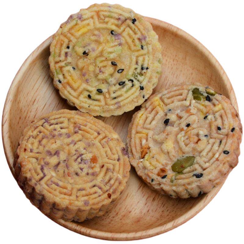 板栗杂粮酥饼杏仁饼代餐粗粮饼干