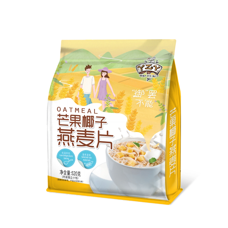 快捷早餐下午茶0加蔗糖麦片芒果营养复合麦片