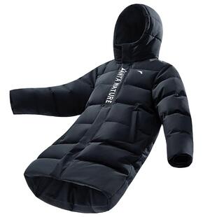 安踏儿童中长款羽绒服2025新款冬季学生棉服保暖防风四防加厚外套