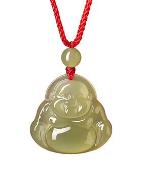 【天然和田玉】弥勒佛吊坠