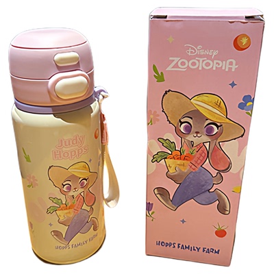 儿童保温杯上学专用双饮杯316不锈钢水杯迪士尼疯狂动物城杯子女