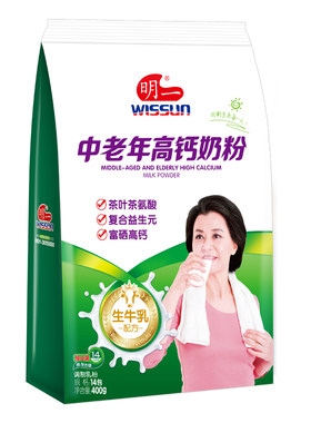明一中老年牛奶粉袋装400g