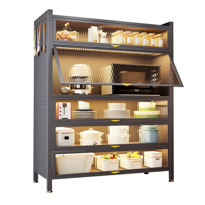 厨房置物架多层多功能防尘储物柜