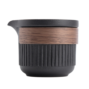 南山先生枯山水黑陶公道杯陶瓷分茶器分茶杯功夫茶具防烫简约公杯