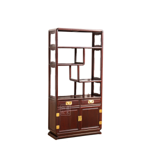 红木博古架酸枝木中式仿古多宝格茶叶柜古董架茶水柜书房置物柜