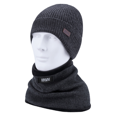 100%绵羊毛中老年帽子男士围脖