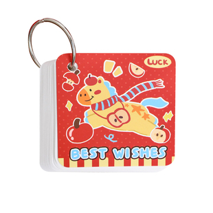 新年小马铁圈本学生空白活页英语单词本随身便携记事小本子便签本