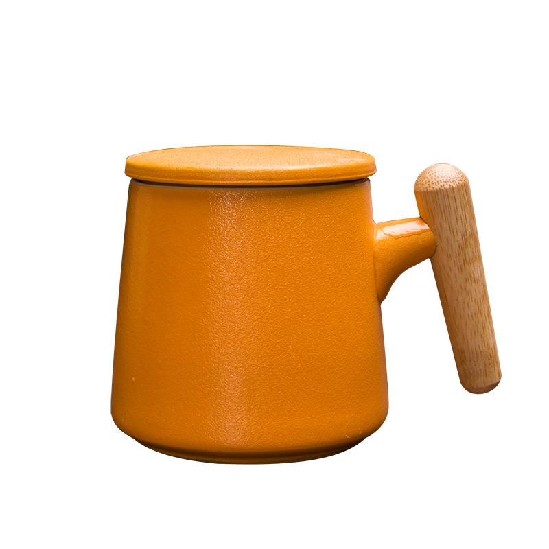 茶水分离陶瓷泡茶杯办公室马克杯