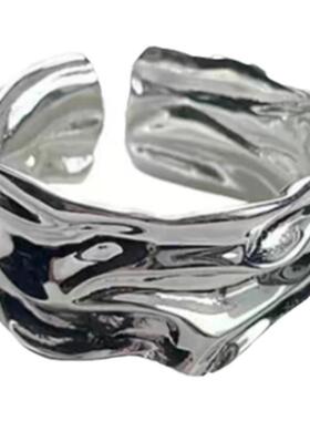 几何饰品戒指纯银日韩女