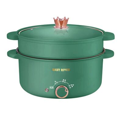 电煮锅多功能家用学生宿舍小电锅煮面电锅电炒锅蒸煮一体电热火锅