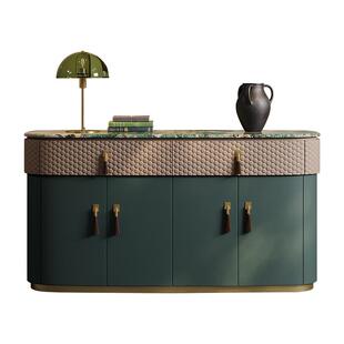 轻奢餐边柜意式后现代豪宅大理石电视柜定制餐厅高级储物玄关鞋柜