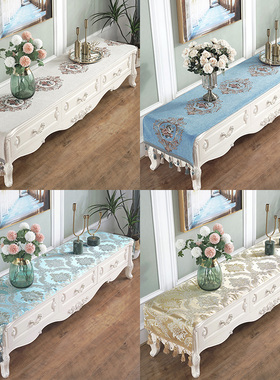 欧式电视柜桌布布艺电视柜布喜庆梳妆台茶几垫长方形红色结婚桌旗