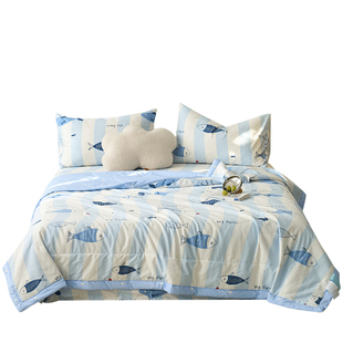 夏被空调被可水洗棉被夏凉被纯棉全棉床单宿舍单人夏季薄被子双人