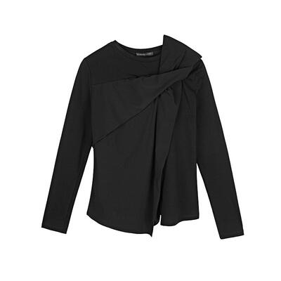 s.deer设计感堆叠长袖T恤