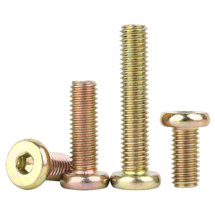 铁彩锌平圆头内六角螺栓家具螺丝链接儿童床配件固定倒边螺钉M6M8