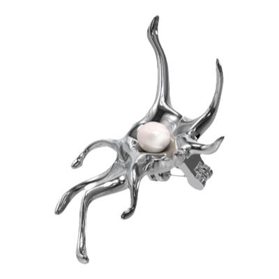 西装珍珠胸针PEARLONA巴洛克女
