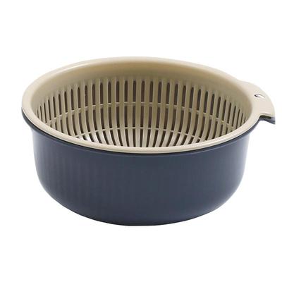 双层镂空塑料洗菜篮厨房水果盆