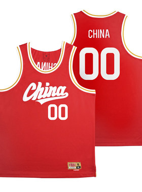 坤阳球衣篮球运动复古刺绣中国队