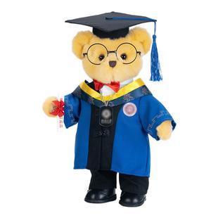 bears'home熊之家学硕博士形象小熊玩偶公仔定制学生毕业生日礼物