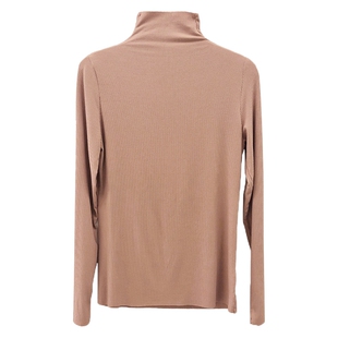 大码半高领打底衫女西装内搭纯棉t恤堆堆领莫代尔上衣胖mm春秋冬