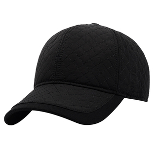 帽子男冬季休闲鸭舌帽大头围加绒加厚棒球帽冬天护耳防寒保暖棉帽